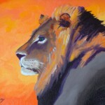 Lion Sunset profile Lion Sunset profile